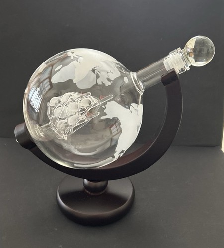 Beautiful etched glass globe - etched,